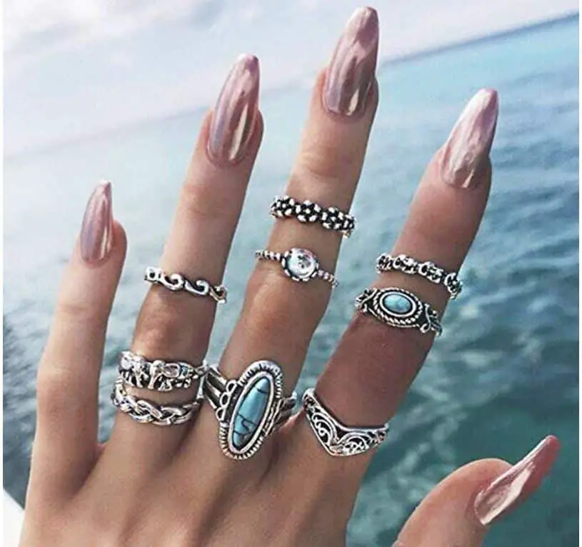boho vintage rings, knuckle rings, rings