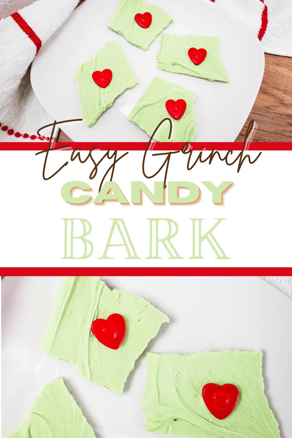 Easy Grinch White Chocolate Bark Recipe ~ 4 Ingredients