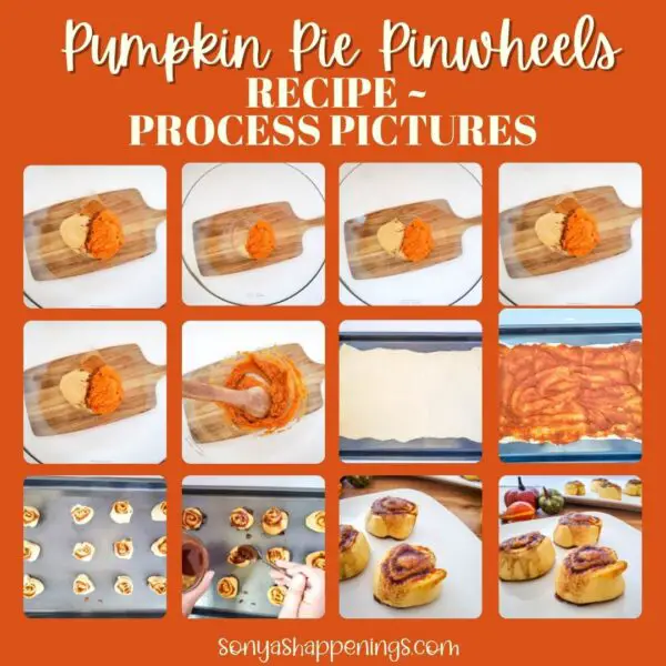 pumpkin pie pinwheels recipe process