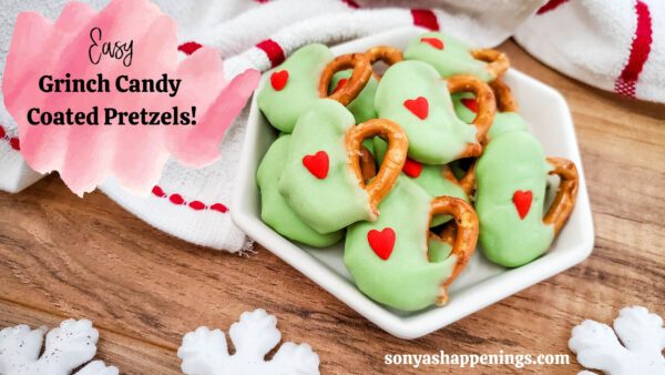 Grinch Candy Coated Pretzels